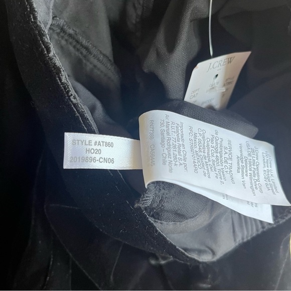 NEW JCrew Drapey Velvet Jamie Pant Black size 8 - Picture 11 of 14